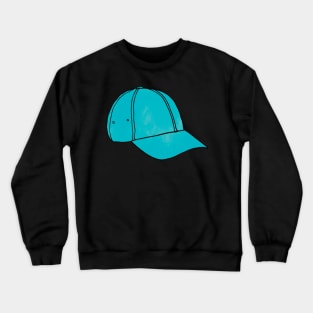 Light Blue Baseball Hat Crewneck Sweatshirt